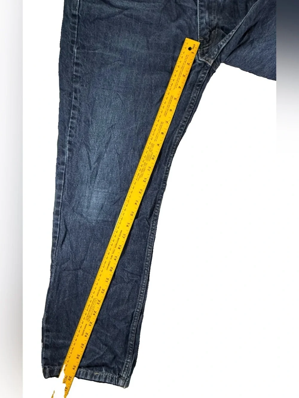 Levi's 514 Jeans Men's 36x30 Dark Wash Denim Blue Distress Y2K Grunge Alt